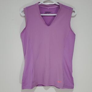 NIKE golf purple tour performance Dri-fit medium sleeveless shirt